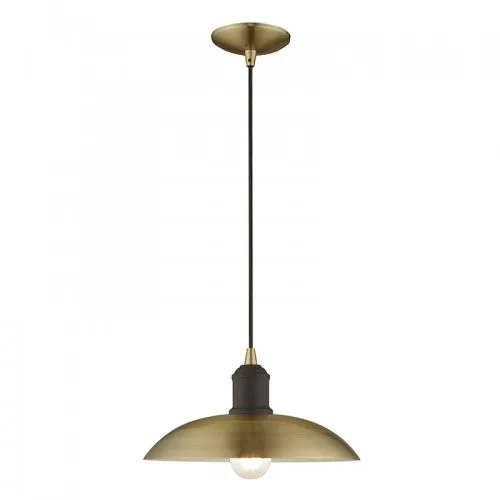 ALLISON 1 LIGHT MINI PENDANT, ANTIQUE BRASS