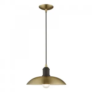 ALLISON 1 LIGHT MINI PENDANT, ANTIQUE BRASS