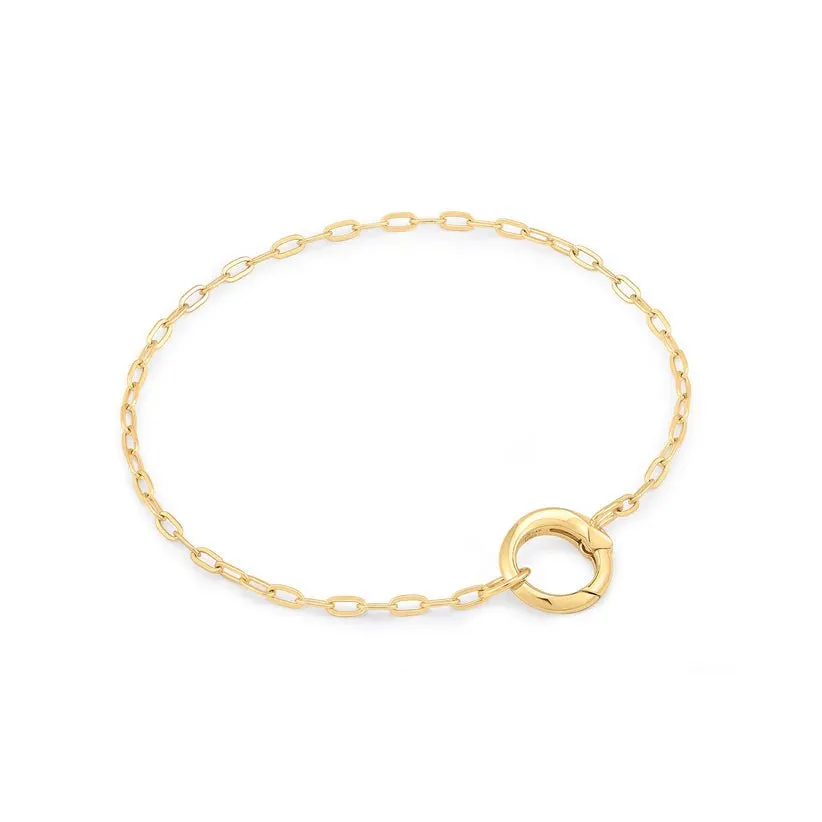 Ania Haie Gold Mini Link Charm Chain Connector Bracelet B048-02G