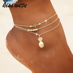 Ankle Chain Pineapple Pendant Anklet