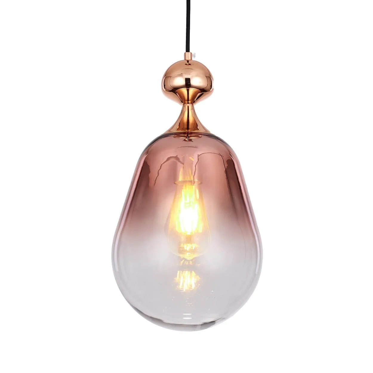 ANKUR DIVINE GRADIENT ROSE GOLD GLASS HANGING LIGHT