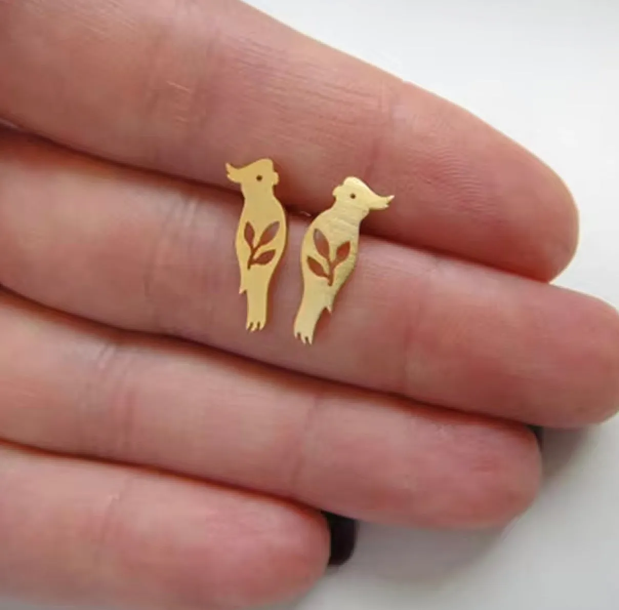 Artistic cockatiel earrings