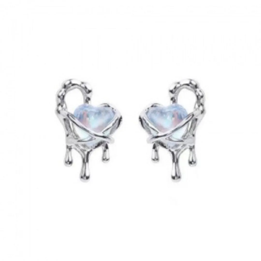 Artistic Heart-Shaped Earrings