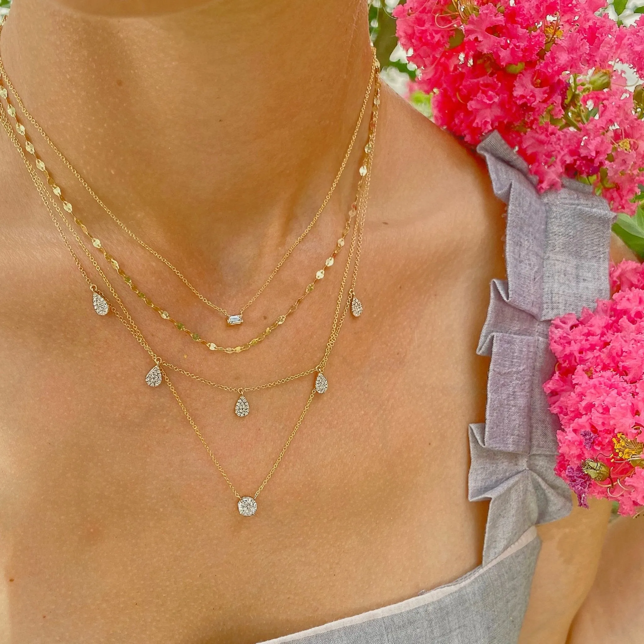 Baguette Diamond Necklace