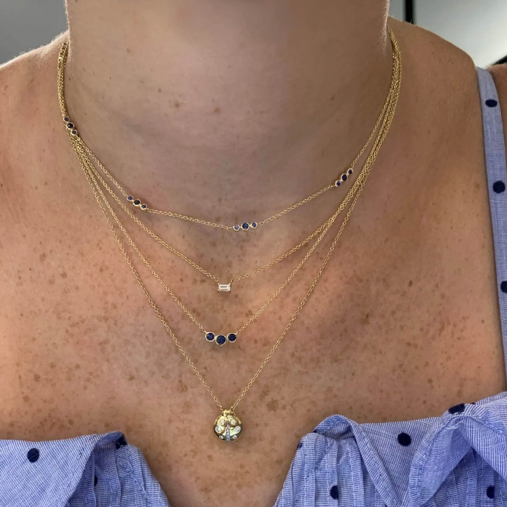 Baguette Diamond Necklace