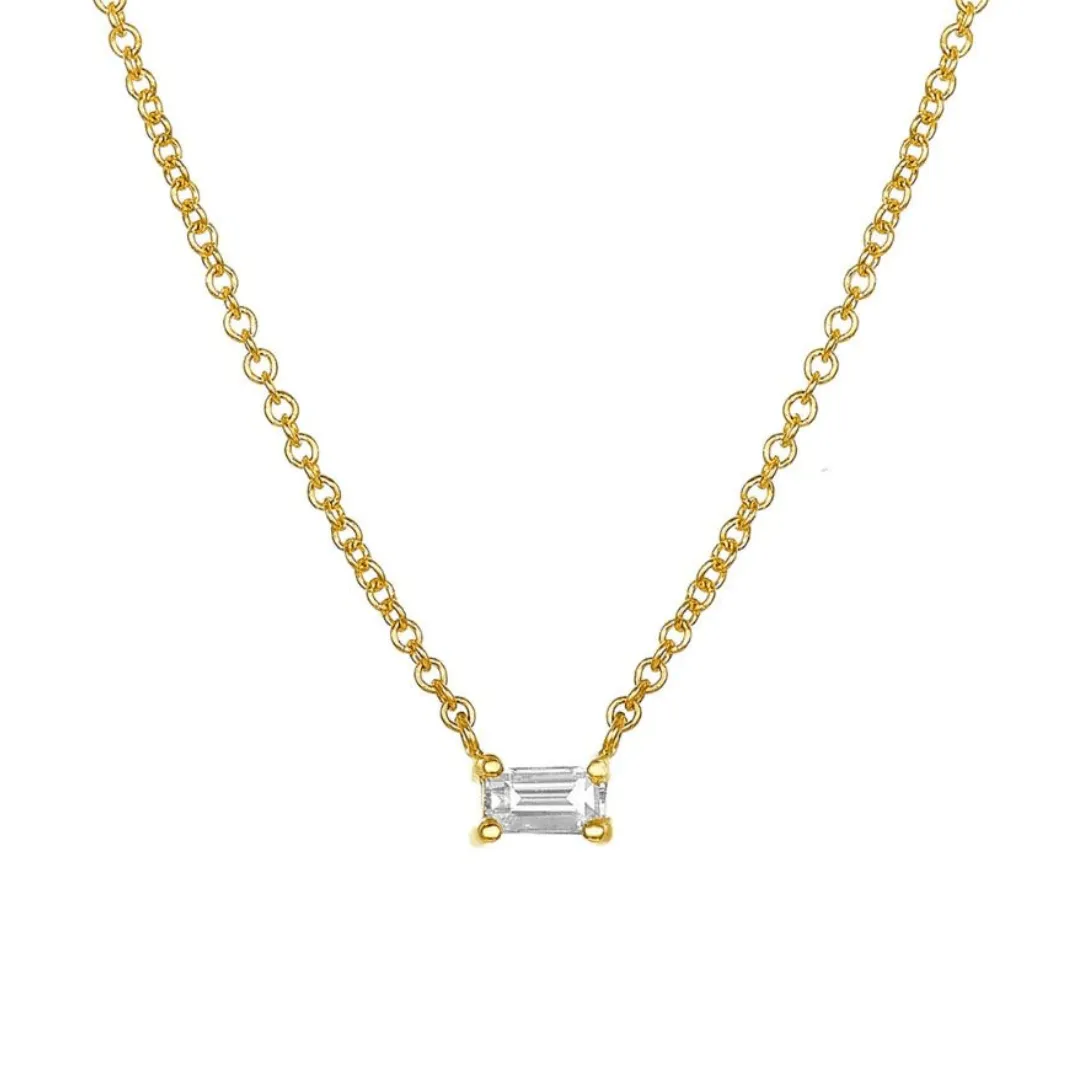 Baguette Diamond Necklace