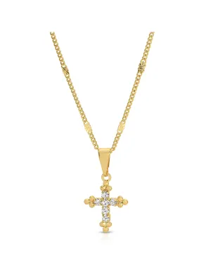 Bali Cross Necklace, Gold