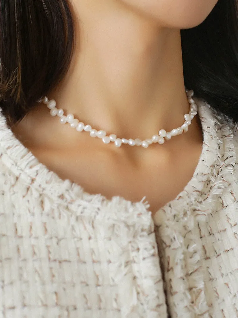 Baroque Pearl Clavicle Chain Necklace