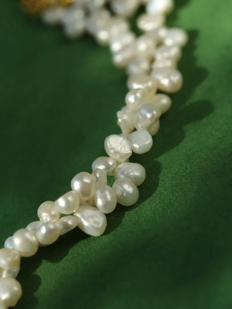 Baroque Pearl Clavicle Chain Necklace