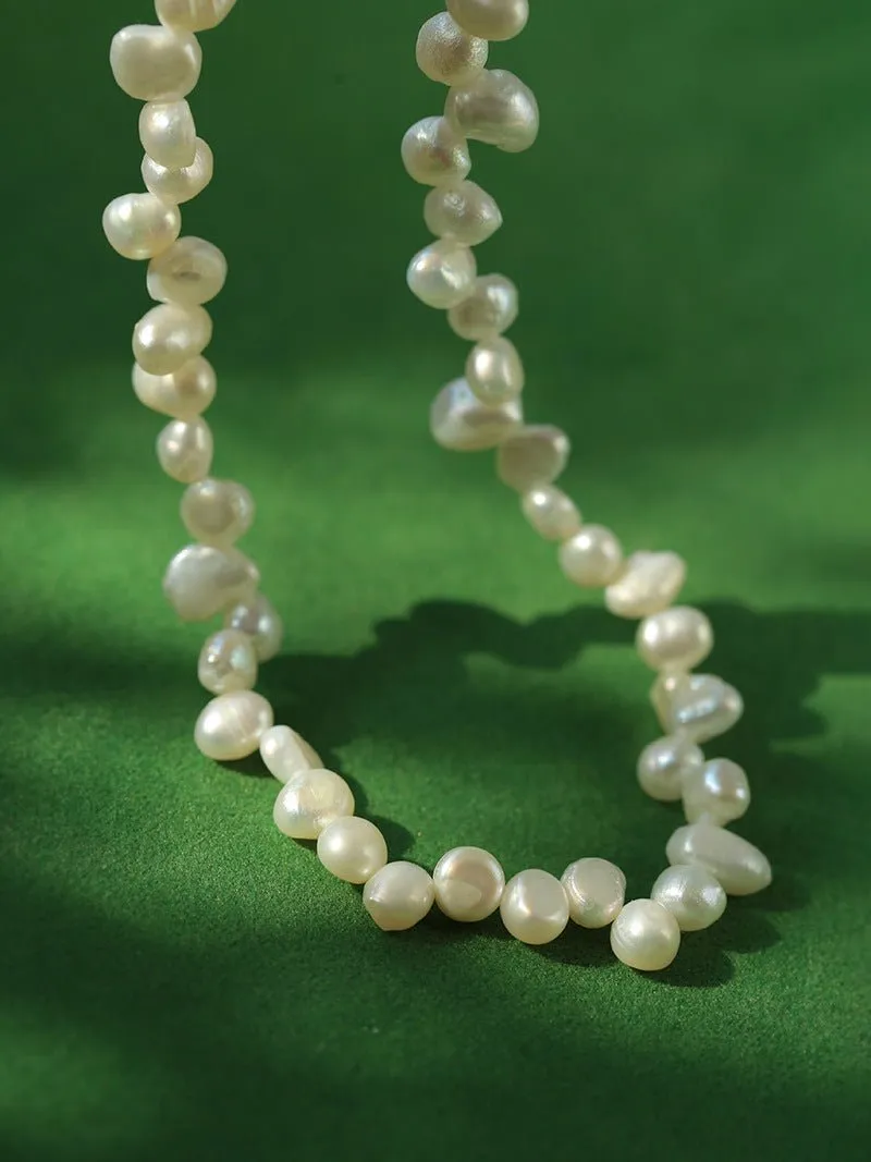 Baroque Pearl Clavicle Chain Necklace