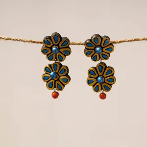 Bishnupur Handpainted Stud Terracotta Earrings 39