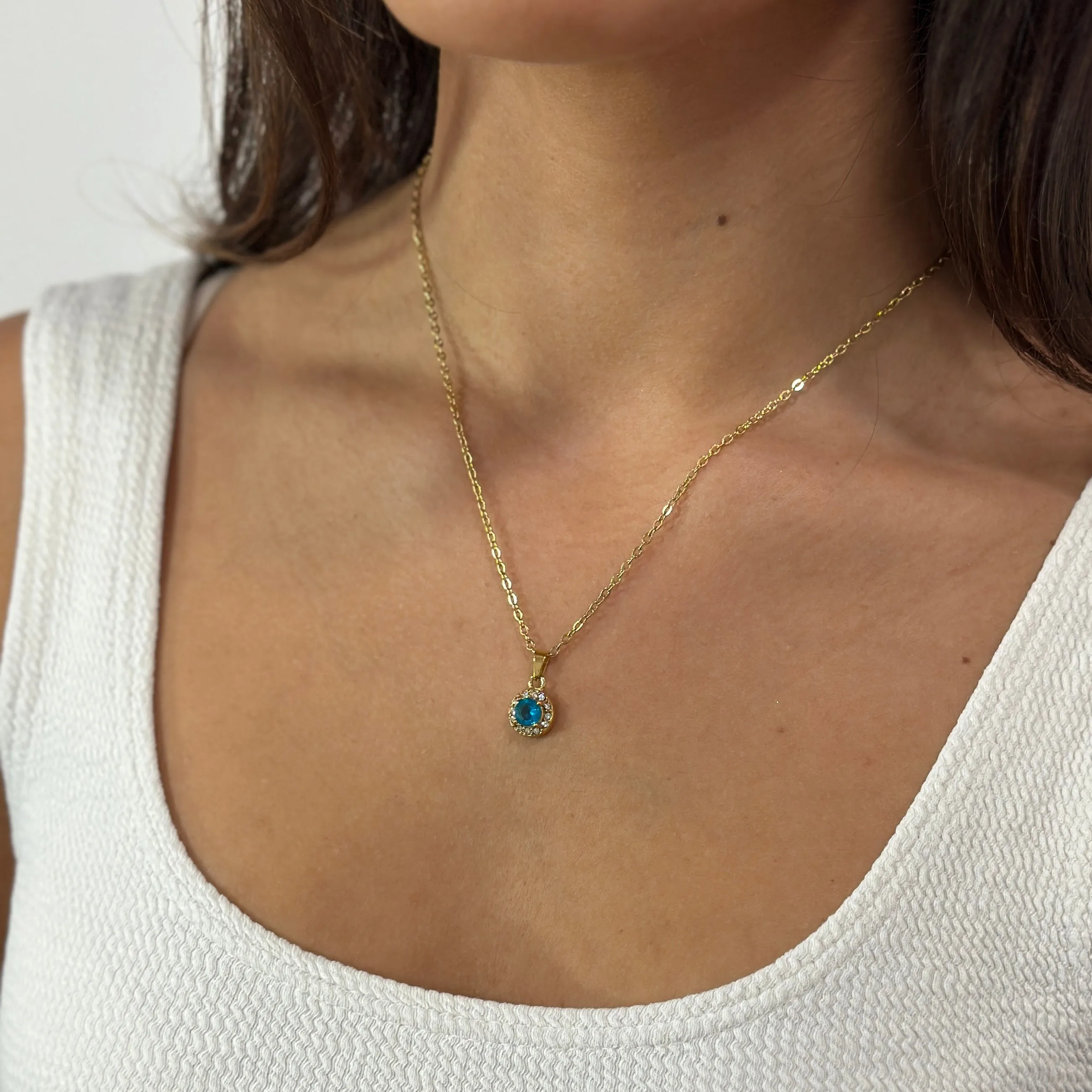 Blue Crystal Necklace