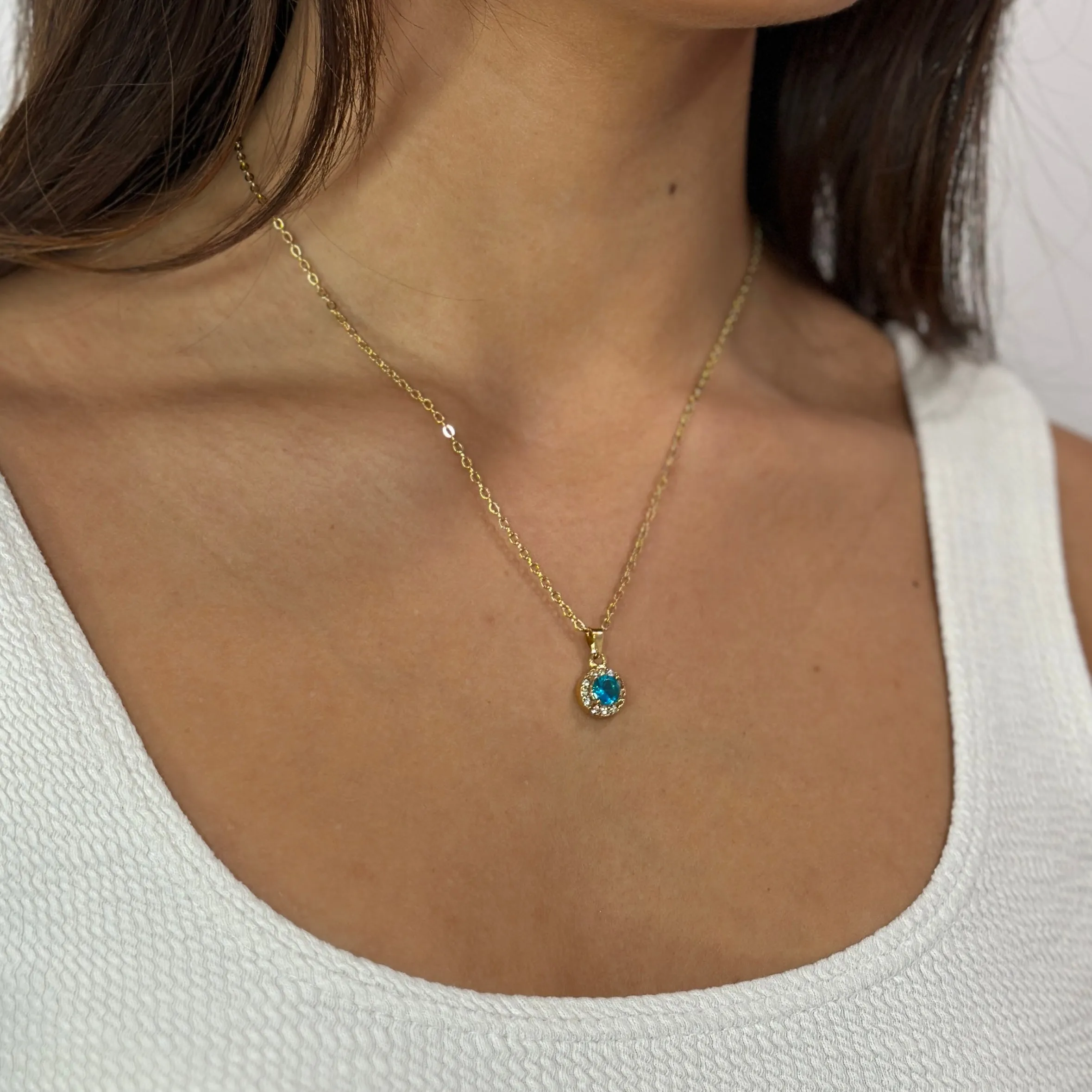 Blue Crystal Necklace