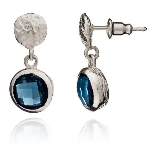 Blue Iolite Silver Drop Adira Earrings