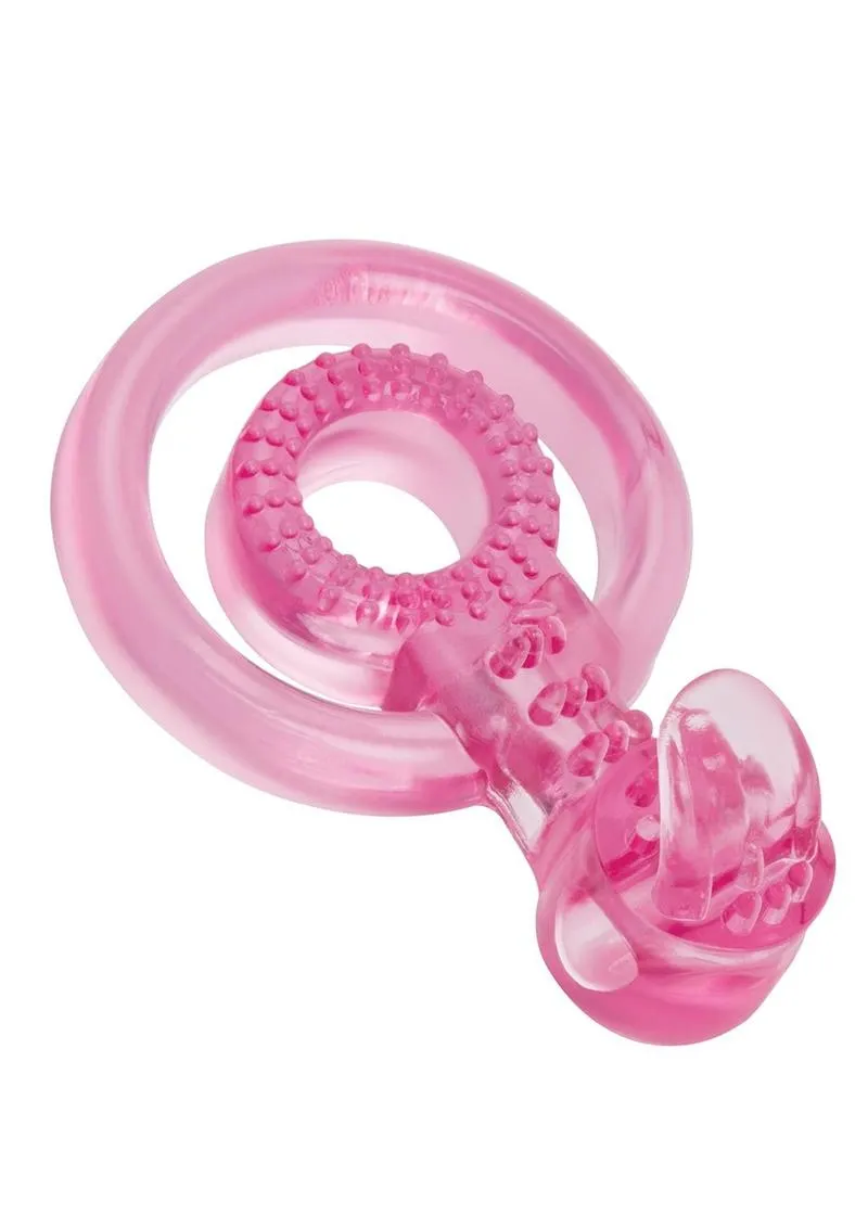 Bodywand Rechargeable Duo Ring with Clit Ticklers (Pink)