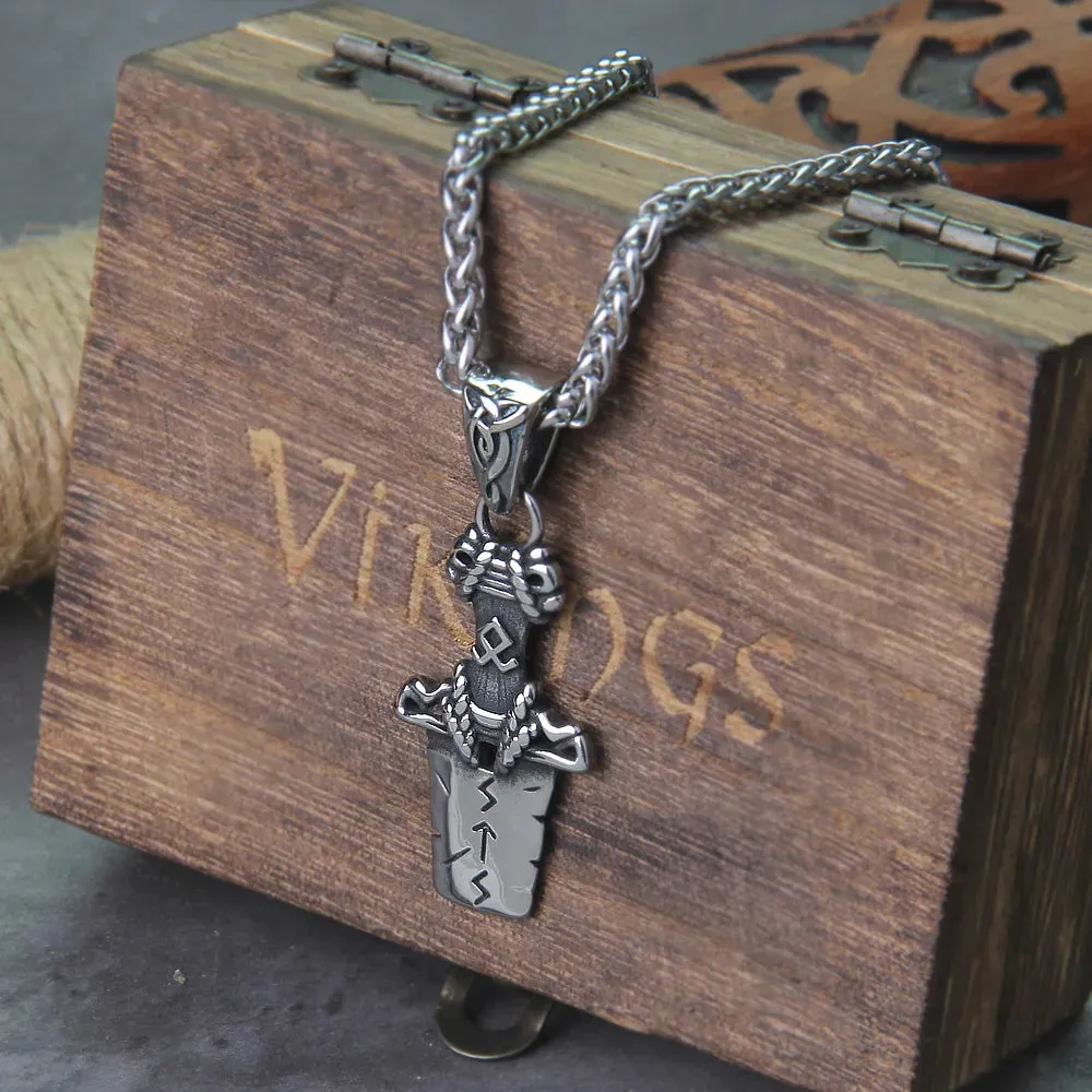 Broken Sword Viking Necklace