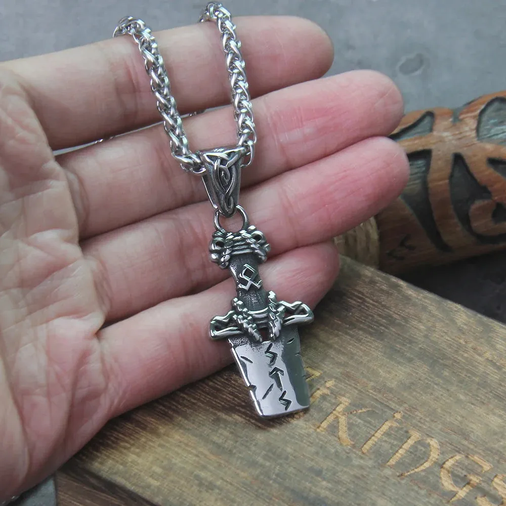 Broken Sword Viking Necklace