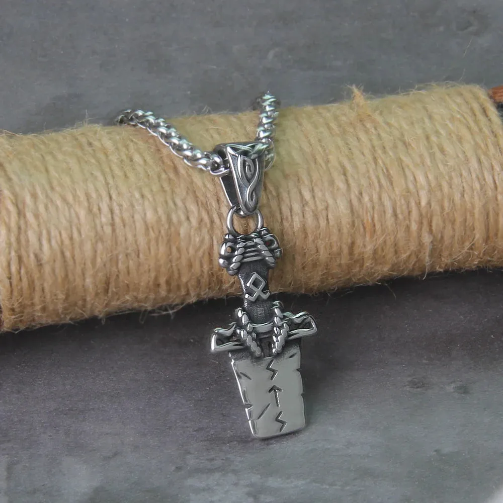 Broken Sword Viking Necklace