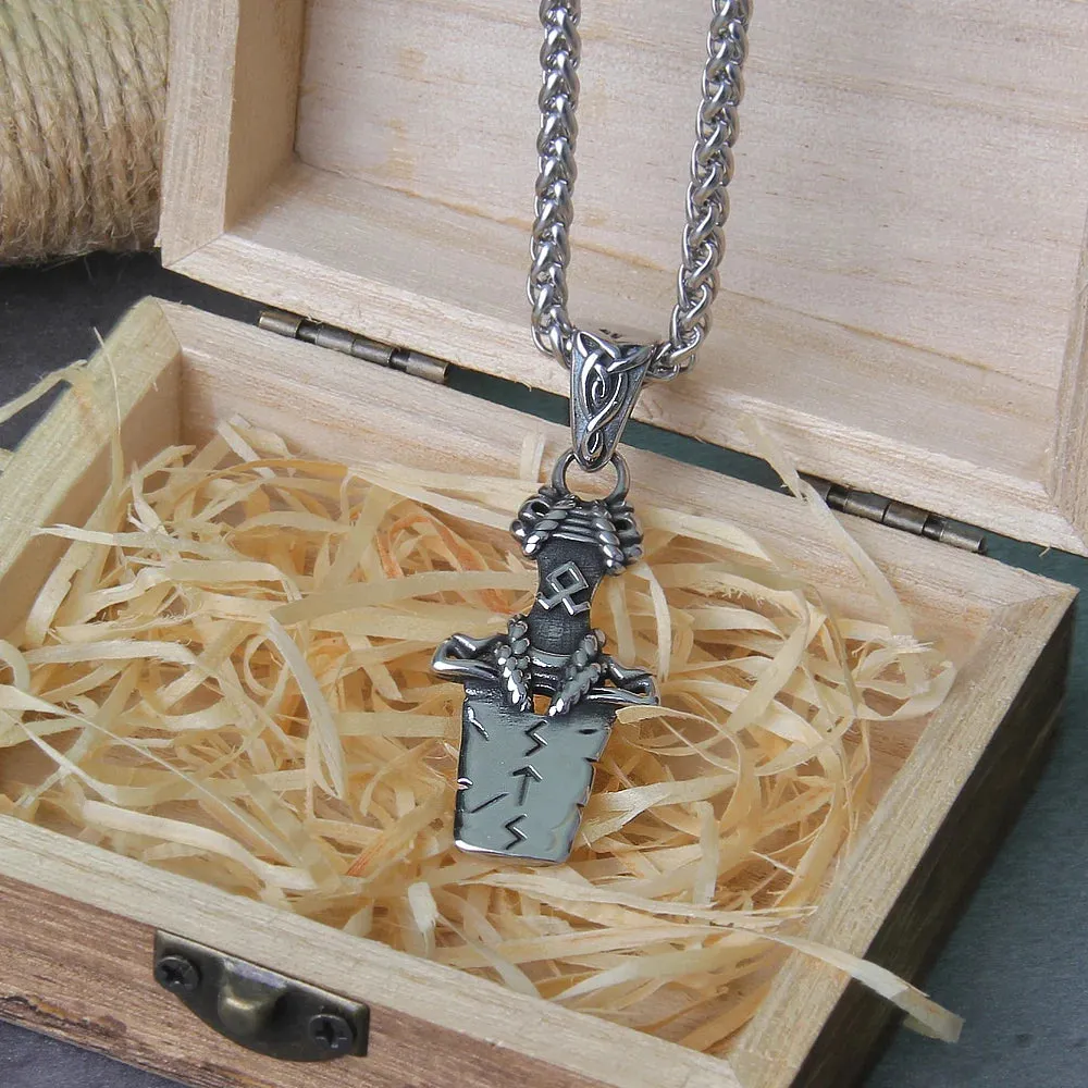 Broken Sword Viking Necklace