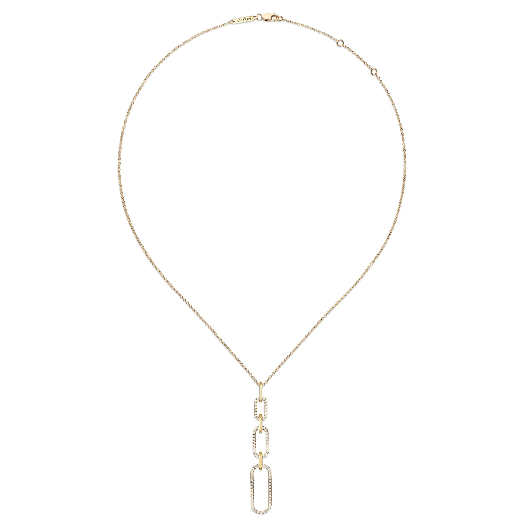 Capri Dreaming® Paperclip Diamond Pendant Necklace | Yellow Gold