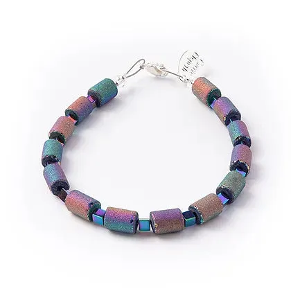 Carrie Elspeth Spectrum Lava Glimmer Glass Beaded Bracelet