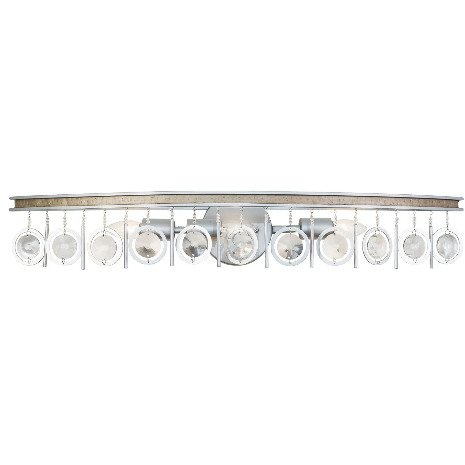 Charmed 3-Light Bath Fixture in Silver & Champagne Mist