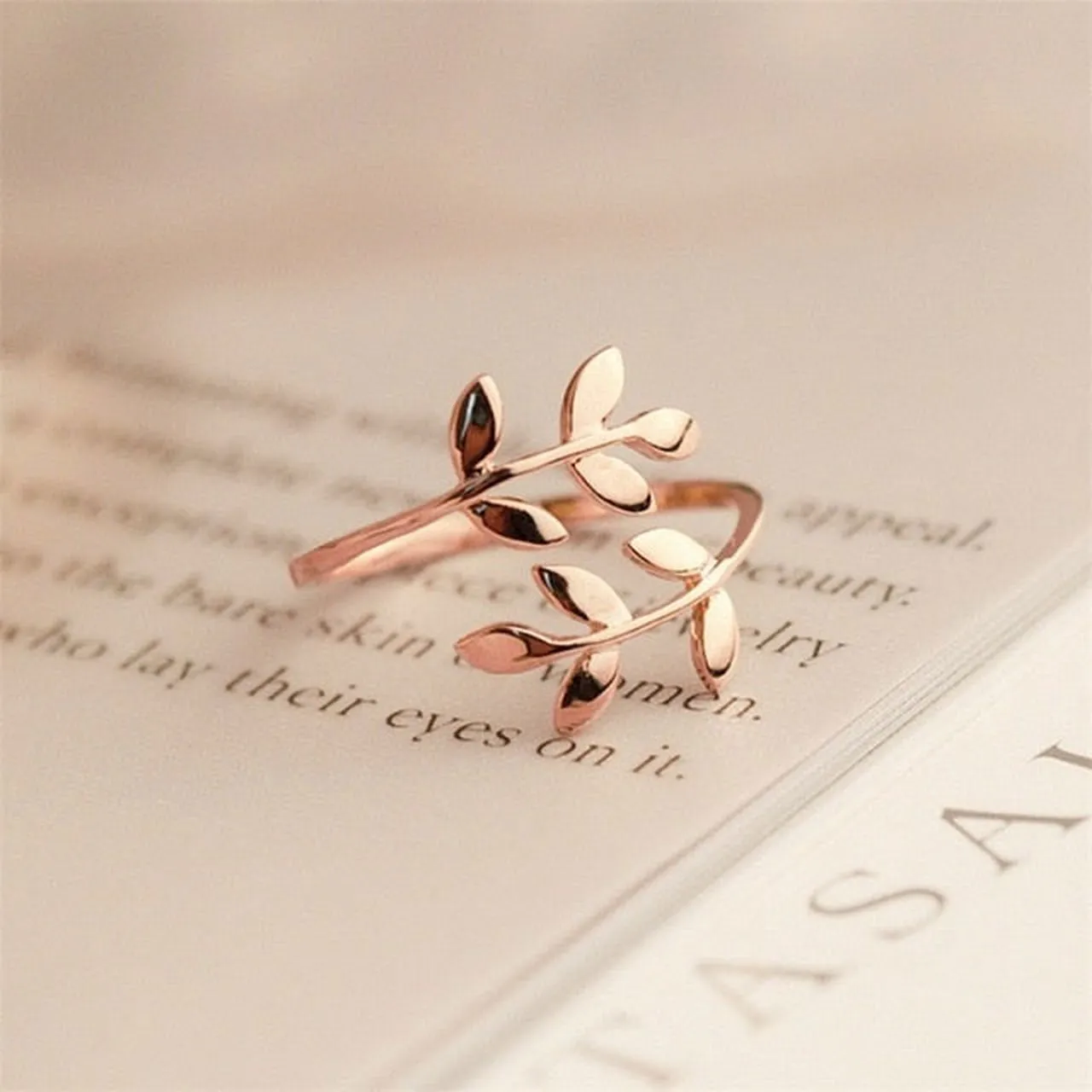 Charms Olive Tree Branch Ring