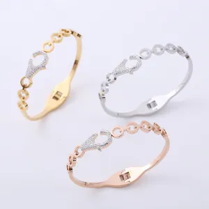 Chic Irregular Stainless Steel Electroplating Bangles