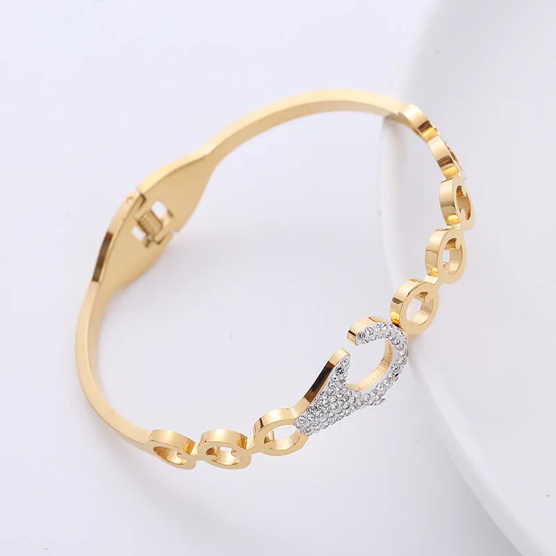 Chic Irregular Stainless Steel Electroplating Bangles