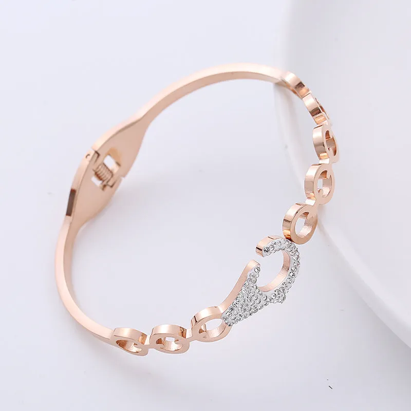 Chic Irregular Stainless Steel Electroplating Bangles