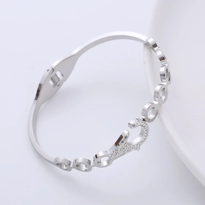 Chic Irregular Stainless Steel Electroplating Bangles