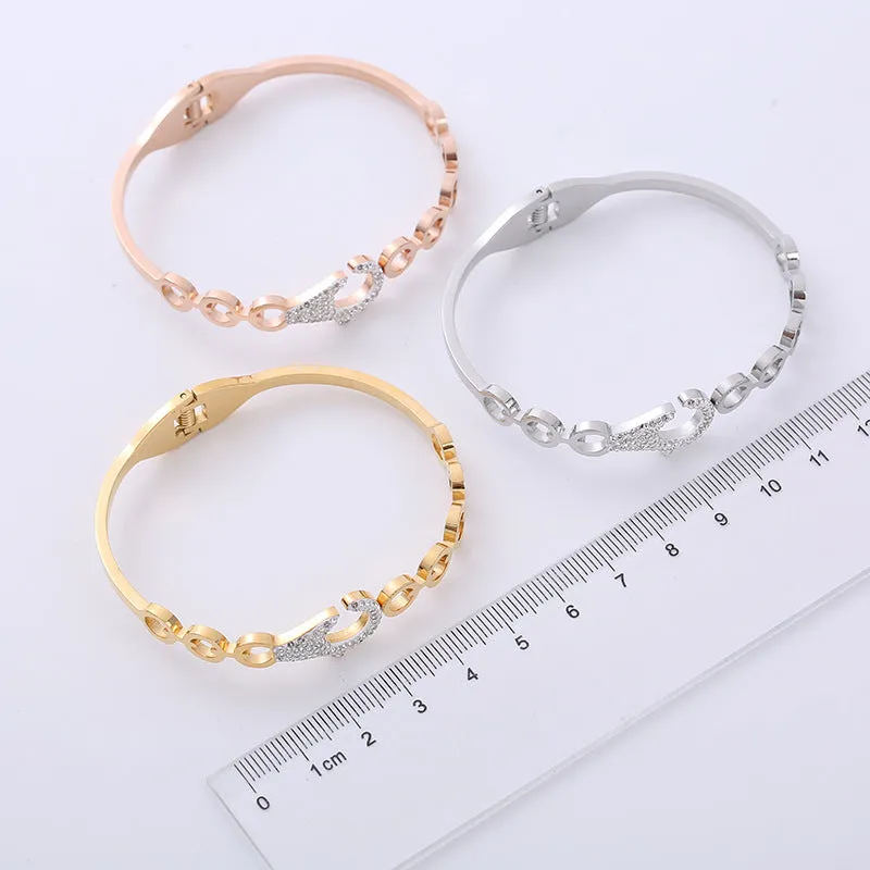 Chic Irregular Stainless Steel Electroplating Bangles