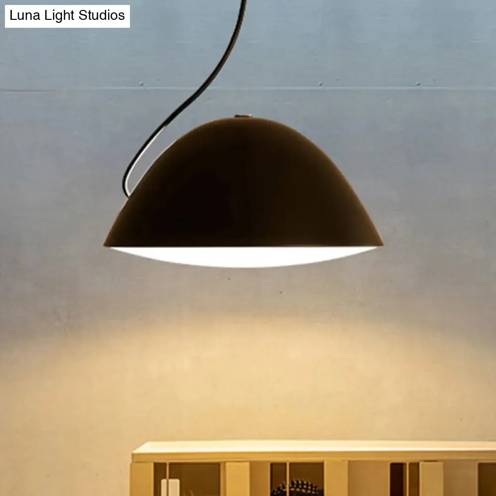 Contemporary Black/White Metal Pendant Light for Dining Room