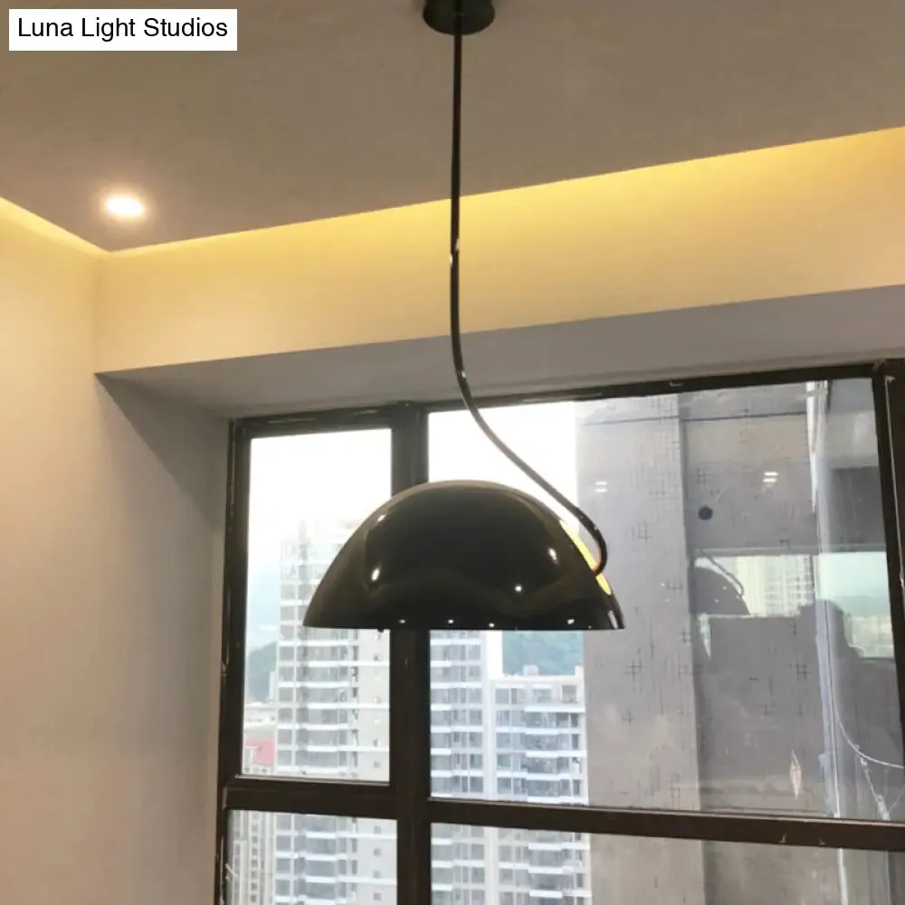 Contemporary Black/White Metal Pendant Light for Dining Room