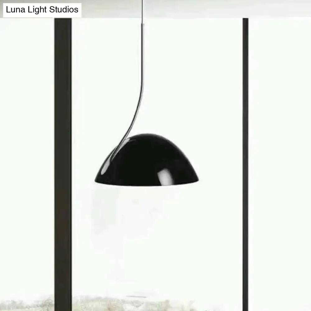 Contemporary Black/White Metal Pendant Light for Dining Room