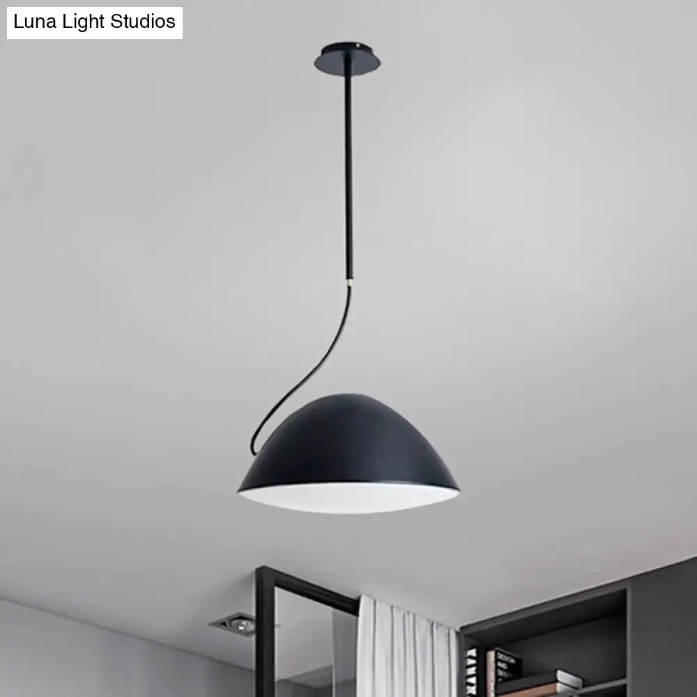 Contemporary Black/White Metal Pendant Light for Dining Room