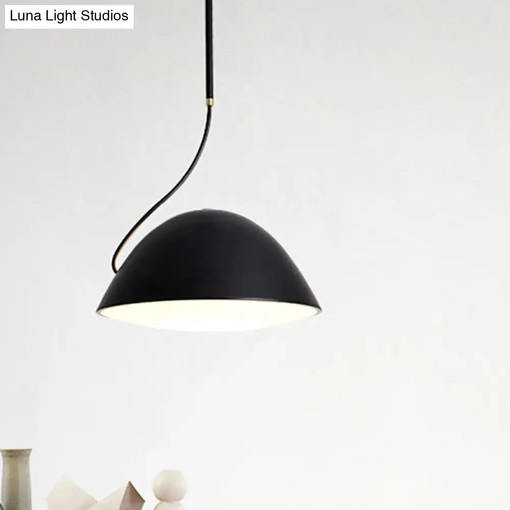 Contemporary Black/White Metal Pendant Light for Dining Room