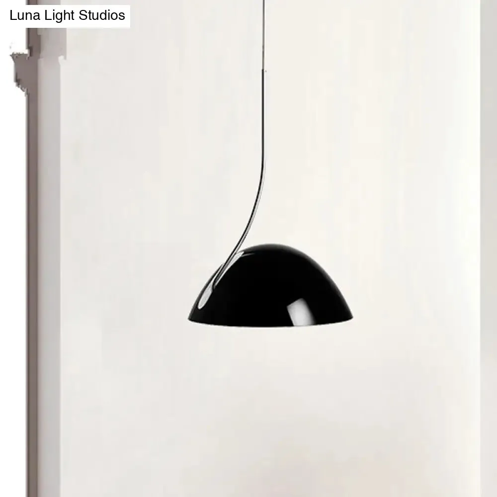 Contemporary Black/White Metal Pendant Light for Dining Room