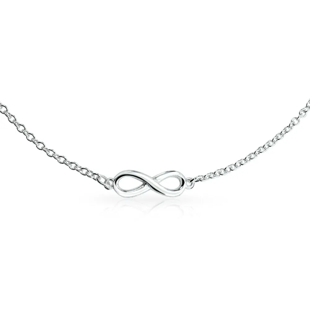 Dainty Infinity Love Knot Anklet Ankle Bracelet 14k Gold Plated Chain