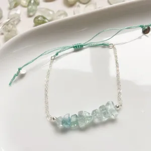 Delicate Aquamarine Sliding Clasp Bracelet