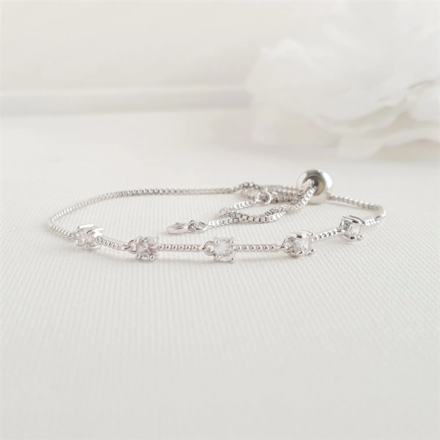 Delicate Bridal Bracelet in Gold for Brides & Bridesmaids- Ginger