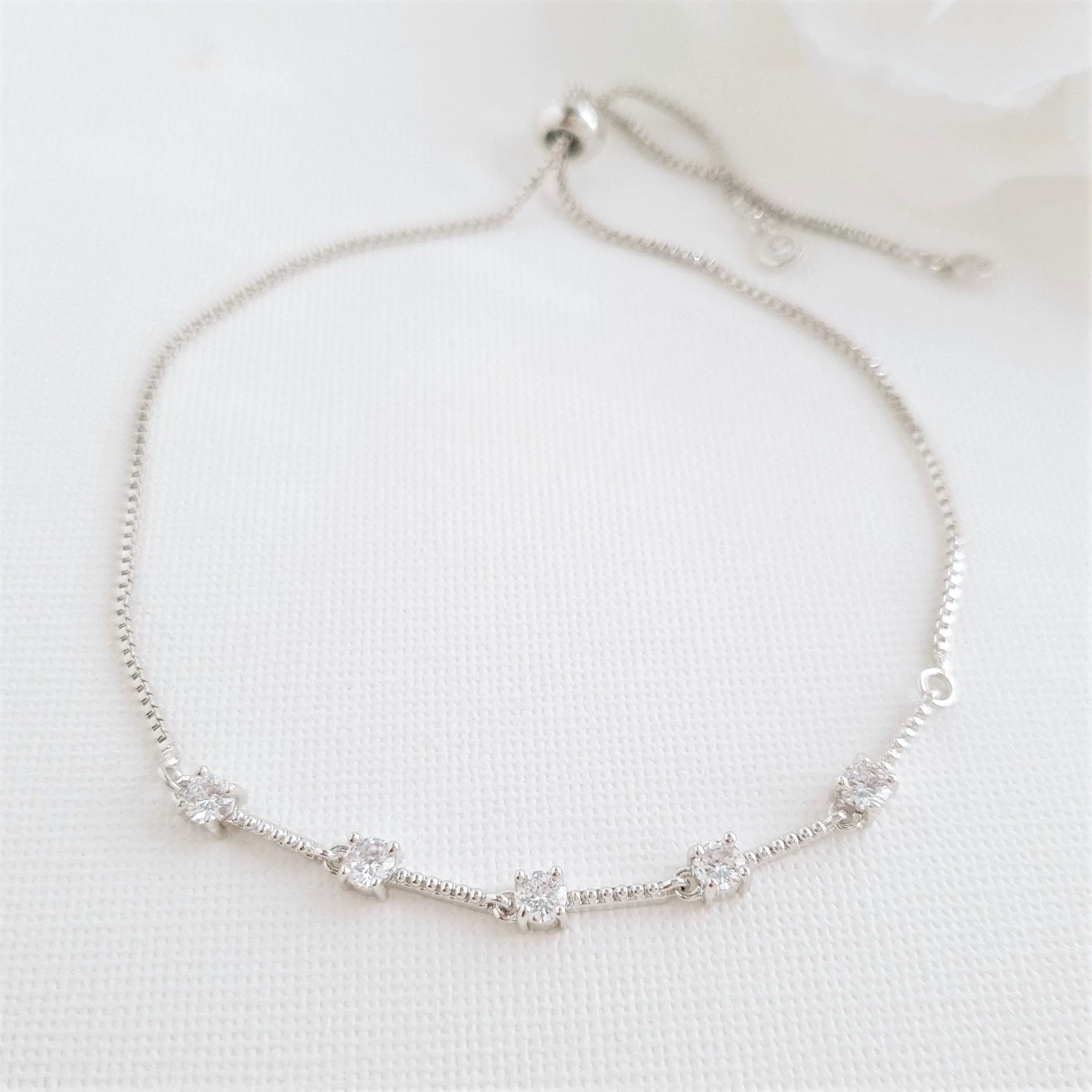 Delicate Bridal Bracelet in Gold for Brides & Bridesmaids- Ginger