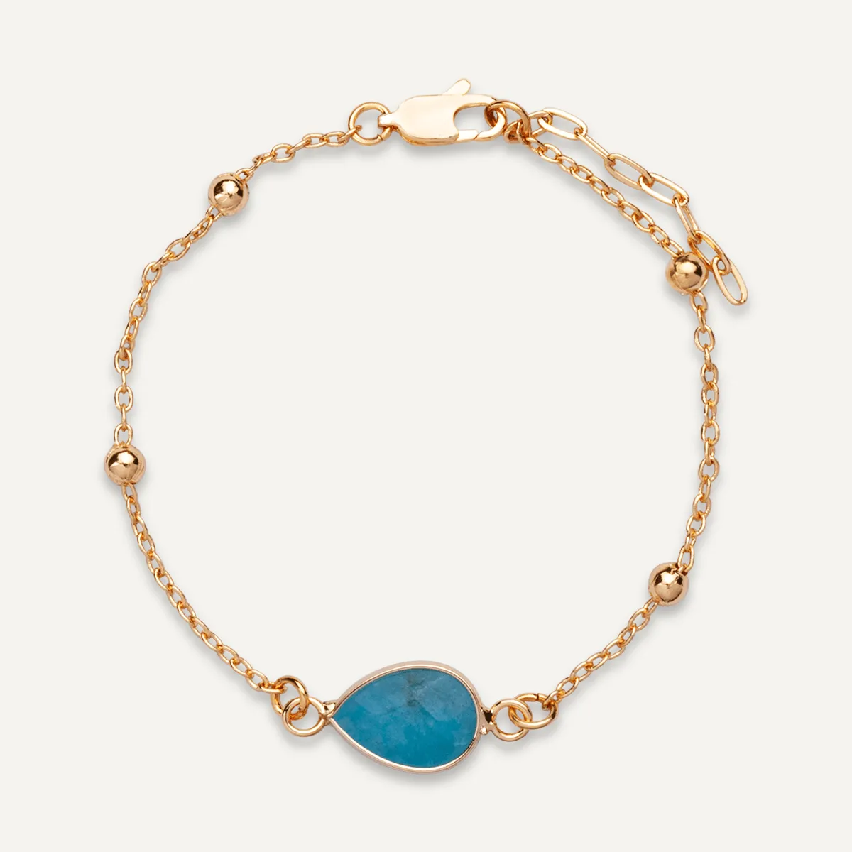 Delicate Cerulean Clasp Bracelet In Gold-Tone