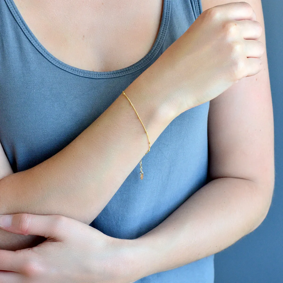 Delicate Dew Drops Bracelet in Gold-Filled, Rose Gold-Filled, and Sterling Silver