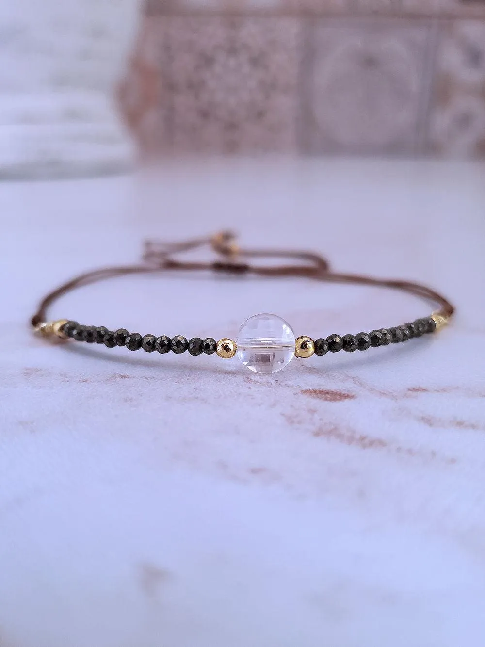 Delicate Gemstone Bracelets - Metallics - Whisper Collection