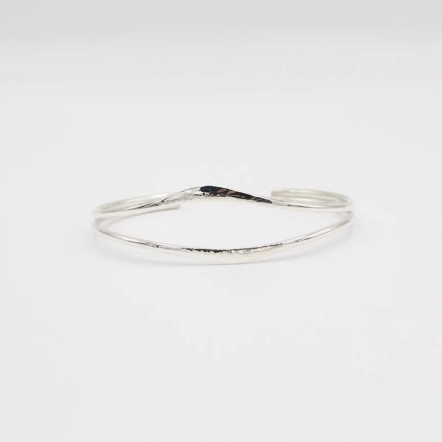 Delicate Open Mouth Hammered Cuff