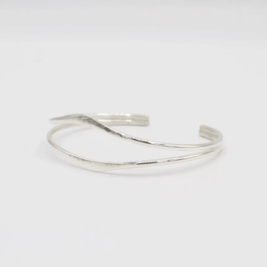 Delicate Open Mouth Hammered Cuff