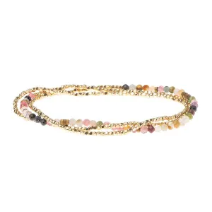 Delicate Stone Tourmaline/Gold - Stone of Healing Bracelet