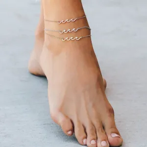 Delicate Wave Anklet