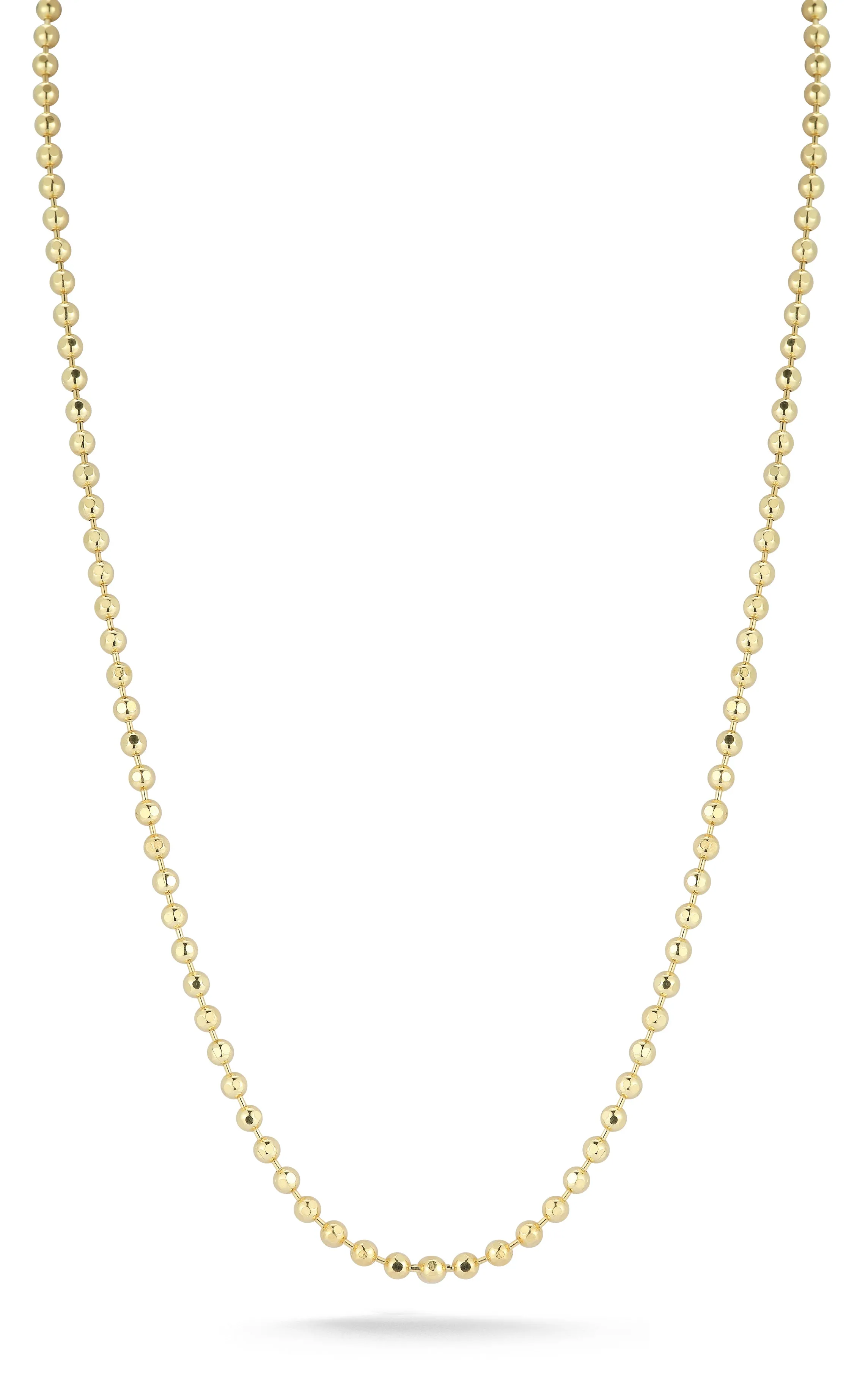 Diamond Cut Ball Chain Necklace